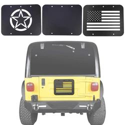 Car Aluminum Alloy Tailgate Vent Cover Tailgate Vent-Plate Cover For Jeep Wrangler YJ 1987-1996 TJ 1997-2006