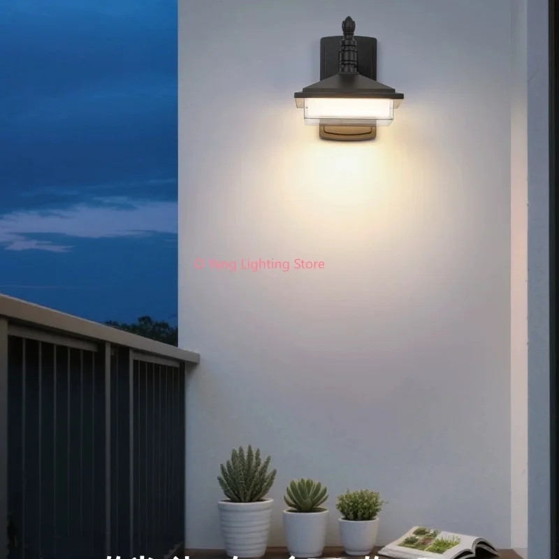 Outdoor Wall Sconce Waterproof Motion Sensor Courtyard Entrance Light  Ultra-Bright Balcony/Terrace Lamp Front Door Illumination