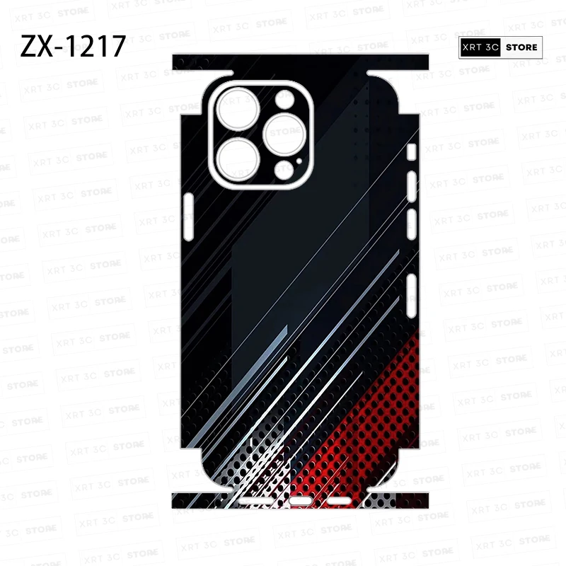 Colorful Skin Sticker for iPhone17 16 15 Pro Max 14 13 12 Phone Sticker Back Film Side Frame Protector (Not Phone Case)