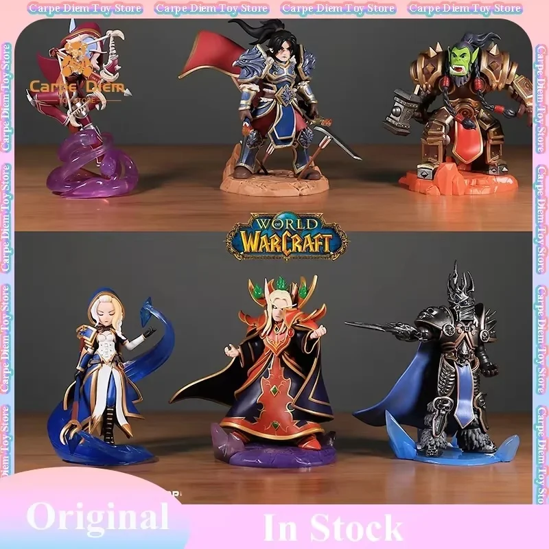 World of Warcraft Anime Figures Illidan Stormrage Lich King Thrall Series Toy Model Pendant Classical Pvc Desk Ornament Gift Boy