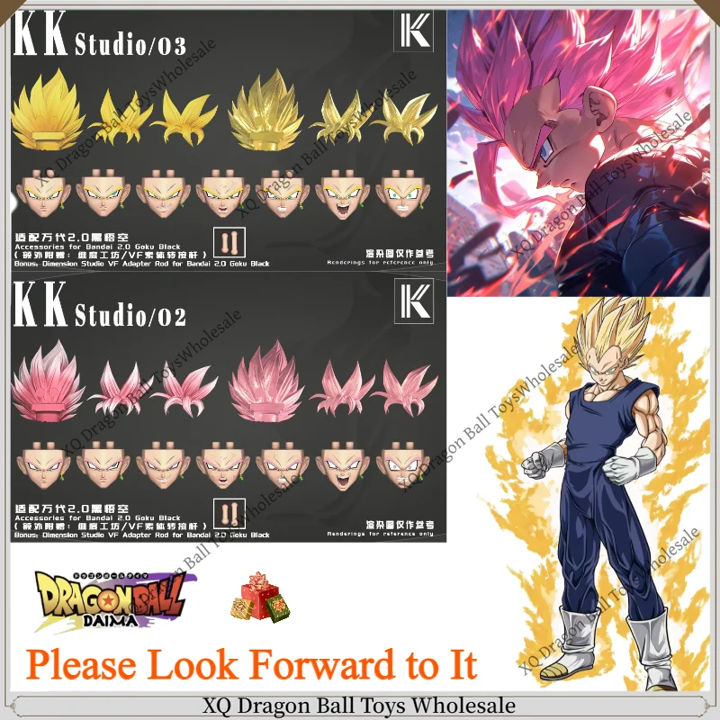 Pre-venta: Pack de Accesorios Original KK Studio Black Goku, Pack de Accesorios para Figura Articulada Rosa 02/Amarillo 03, Regalo de Colección