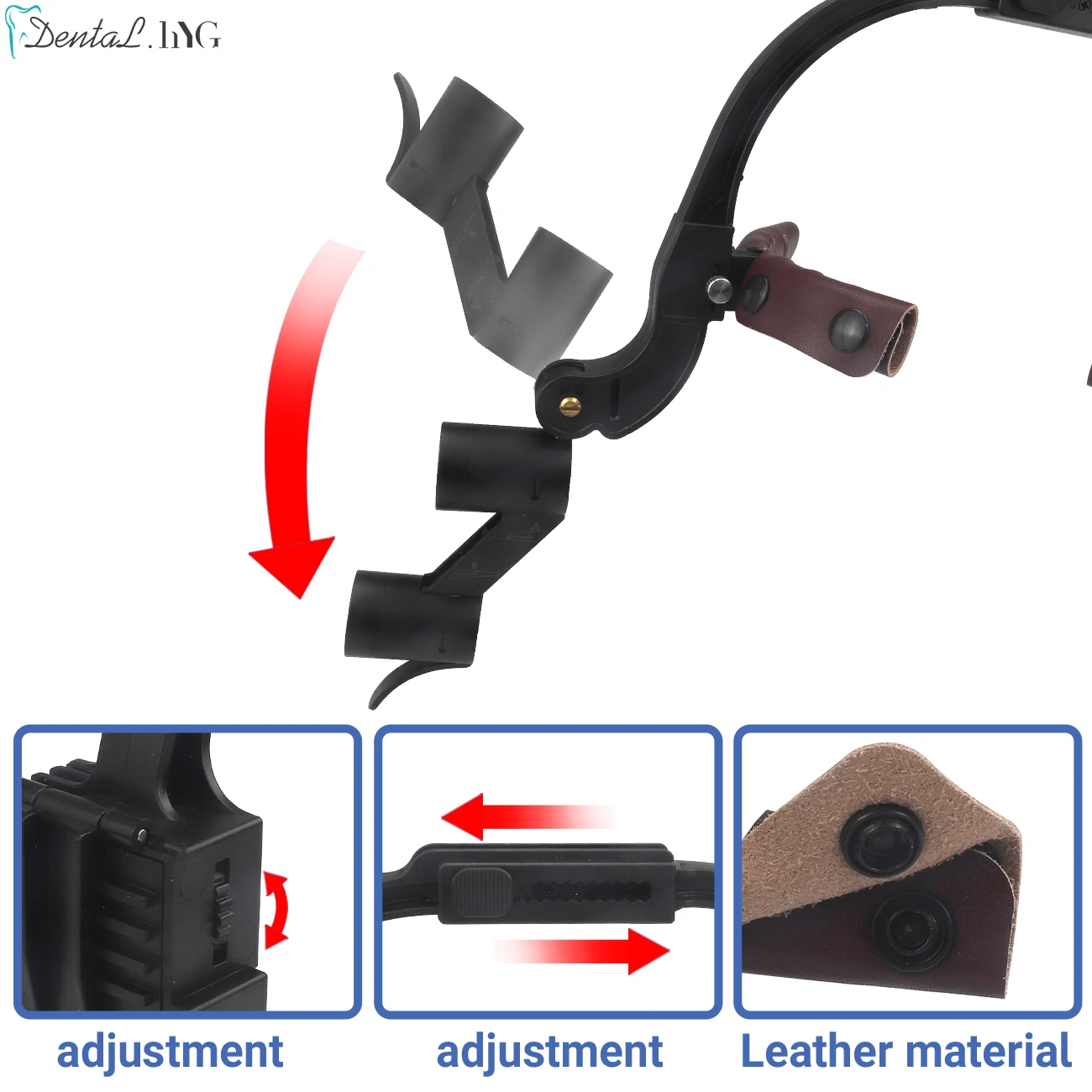 Dental Loups Headlight Adjustable Brightness 2.5X/3.5X Dentist Binocular Magnifier Dental Lab Medical Loupes