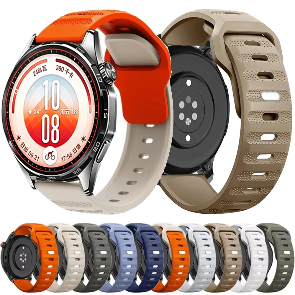 22mm 20mm Silicone Strap for Huawei Watch GT7/GT 7 Pro/GT6/5/4 46mm Breathable Wristband for Amazfit Active 2-3-Max/Balance 3-2
