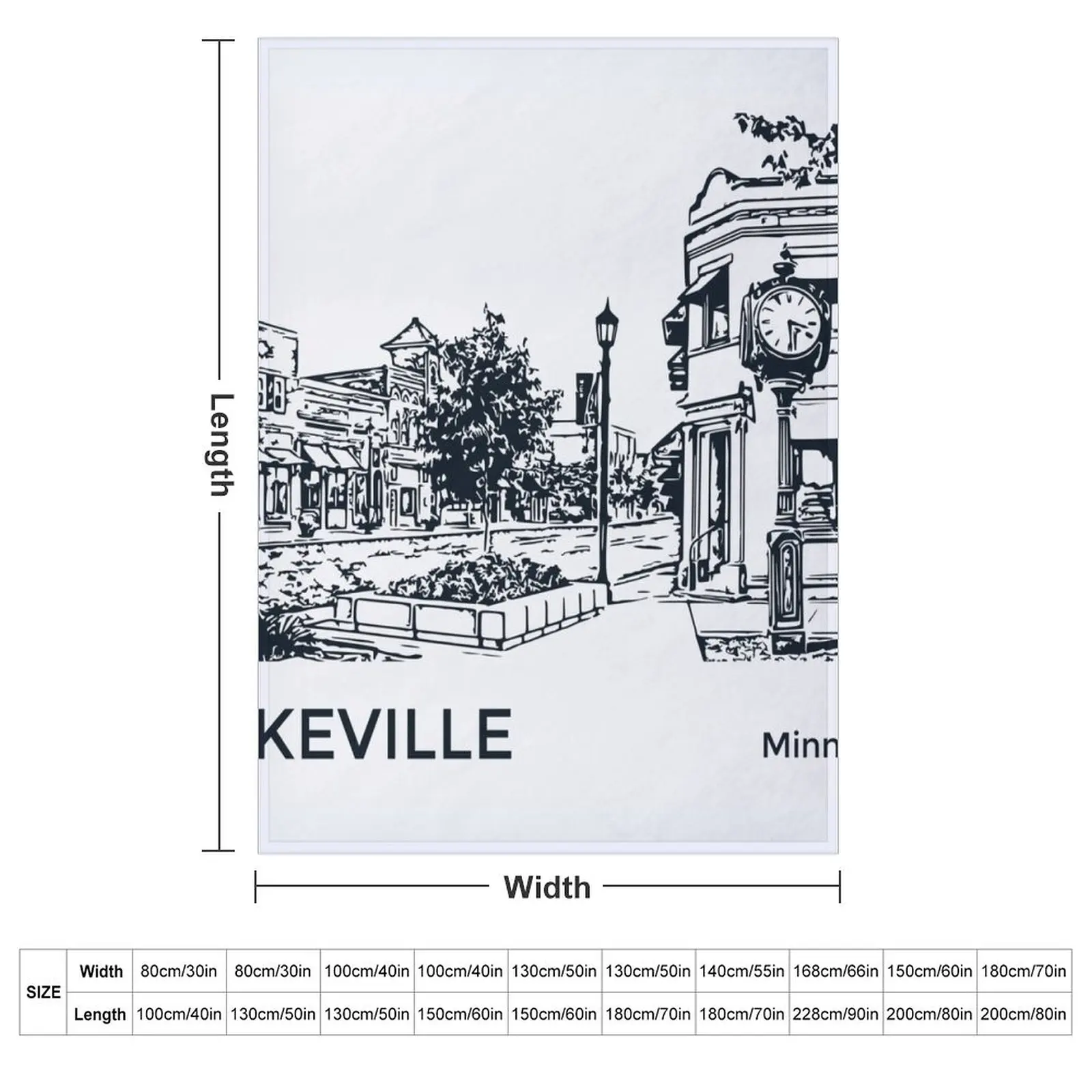Lakeville Minnesota Throw Blanket couch cozy soft plush fuzzy picnic outdoor blanket
