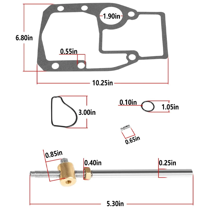 Kit perakitan kabel pergeseran untuk Cobra 1986-1993, Set Gasket pemasangan alat penyesuaian cocok untuk Cobra 987661 Sierra 18-2245