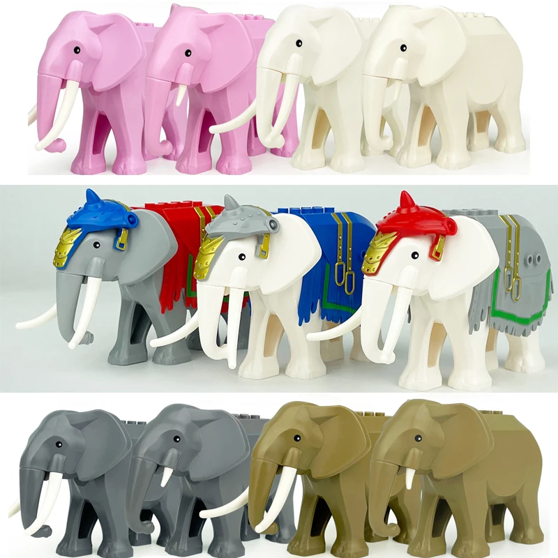 City Animal Zoo Farm MOC Building Block Pig Chicken Sheep Crocodiles Panda Dolphin Elephant Gorilla Fruit Eagle Bricks Toys A31