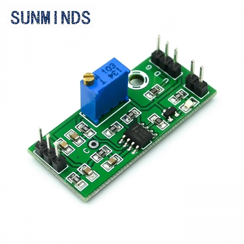 LM393 Voltage Comparator Module Signal Waveform Adjustable High Low Level/Load Drive Dual Channel 4.5-28V High Voltage Module