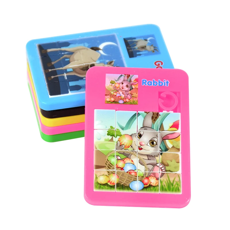 5Pcs Cartoon Animal Mini Puzzle Intellectual Toy Educational Puzzle Game School Kindergarten Kids Gift Reward Birthday Favor