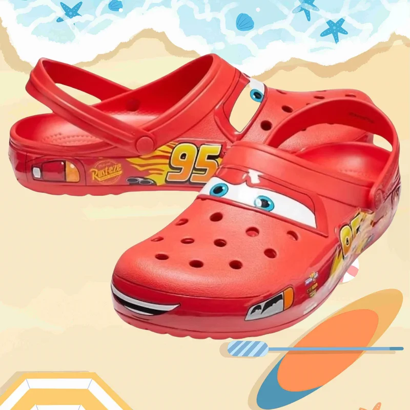 

Lightning Mcqueen Pixar Flashing Light Outdoor Beach Slippers Cute Cartoon Anime Pool Anti Slip No95 Cars Slippers