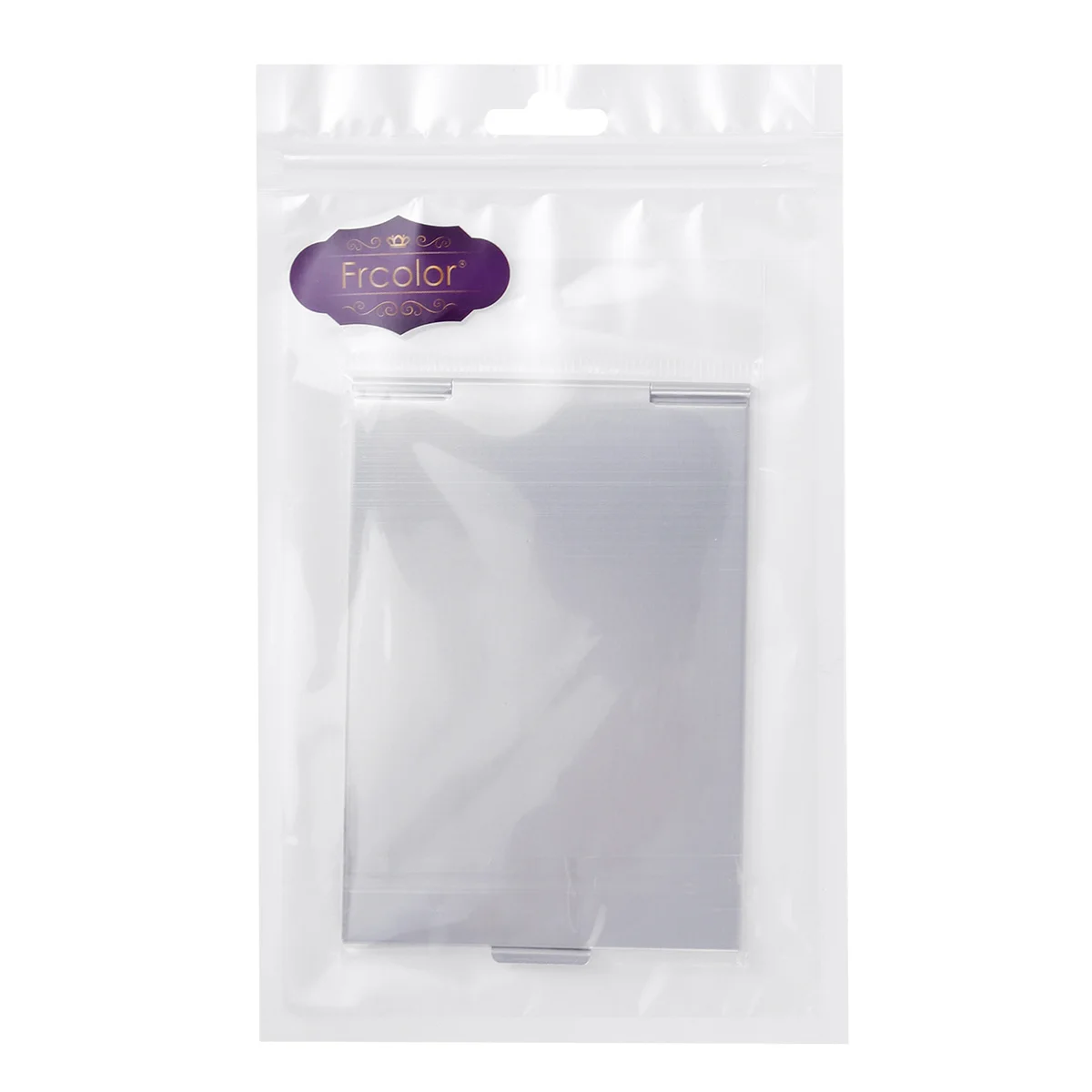 

Portable Folding Makeup Mirror Silver 11.5x8cm Single Side High Definition Travel Desktop Mirror Unisex for Office Home