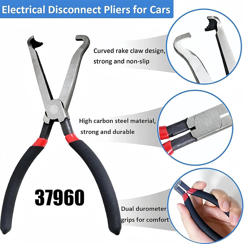 Car Electrical Disconnect Pliers 37960 Automotive Electrical Connector Pliers Long Spark Plug Removal Pliers Hose Pipe Fuel Line