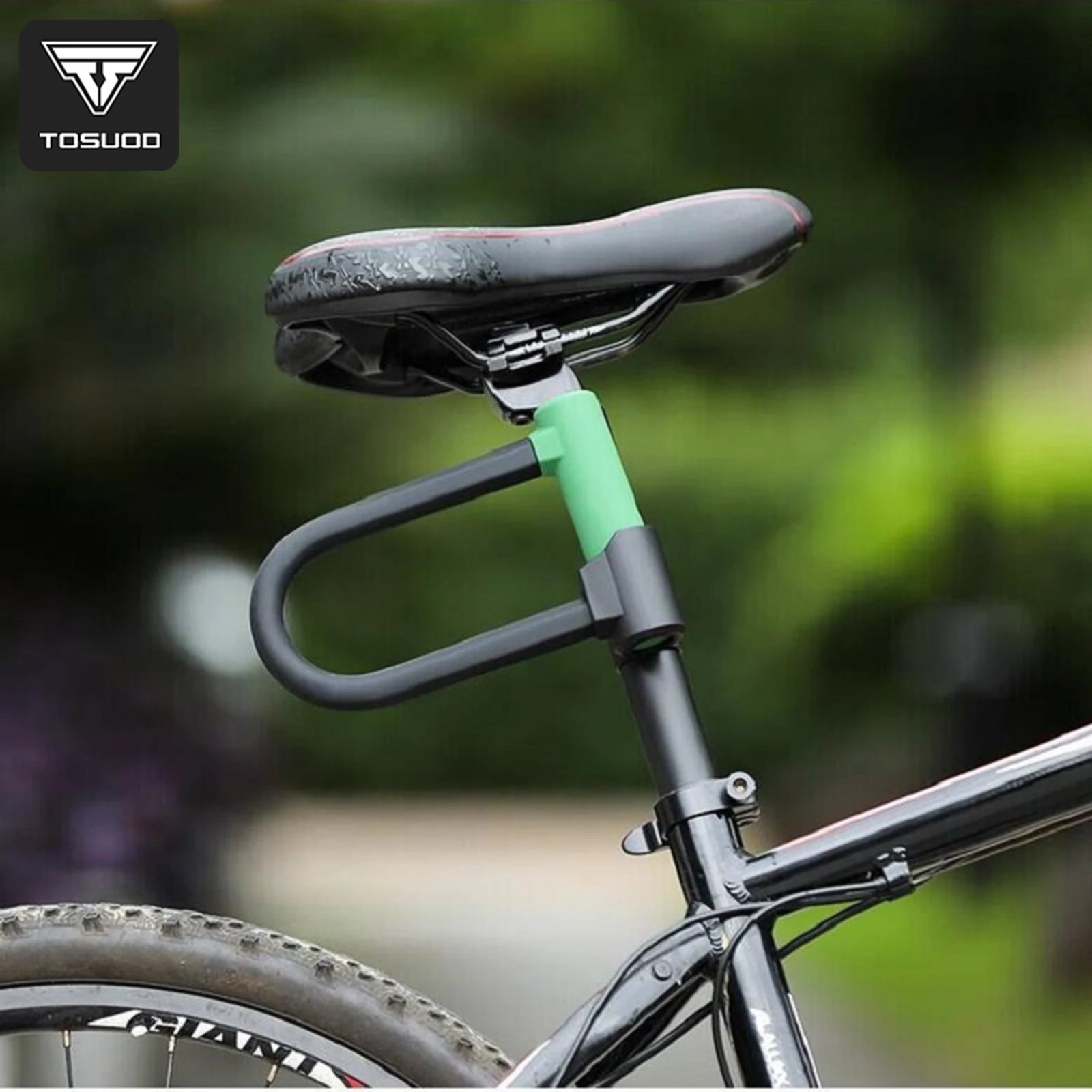 TOSUOD Fahrrad-U-Schloss, hochfester legierter Stahl, Motorrad-Diebstahlsicherung, Sicherheitsschloss mit 2 Schlüsseln, Fahrrad-U-Schloss, Fahrradzubehör – Detail 13