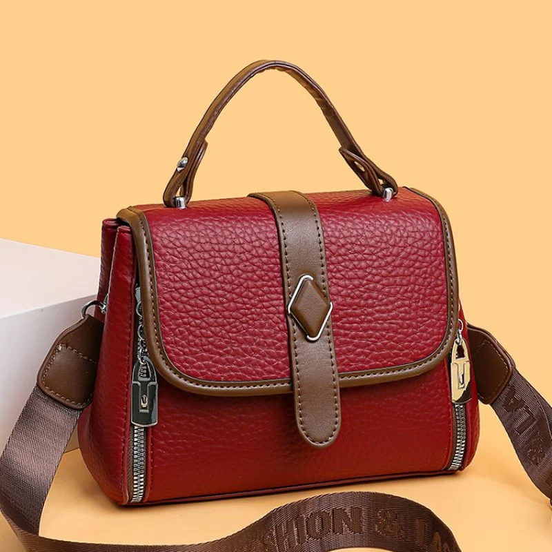 

Популярная классическая высококачественная кожаная женская сумка на плечо, роскошная брендовая элегантная модная винтажная повседневная сумка ​