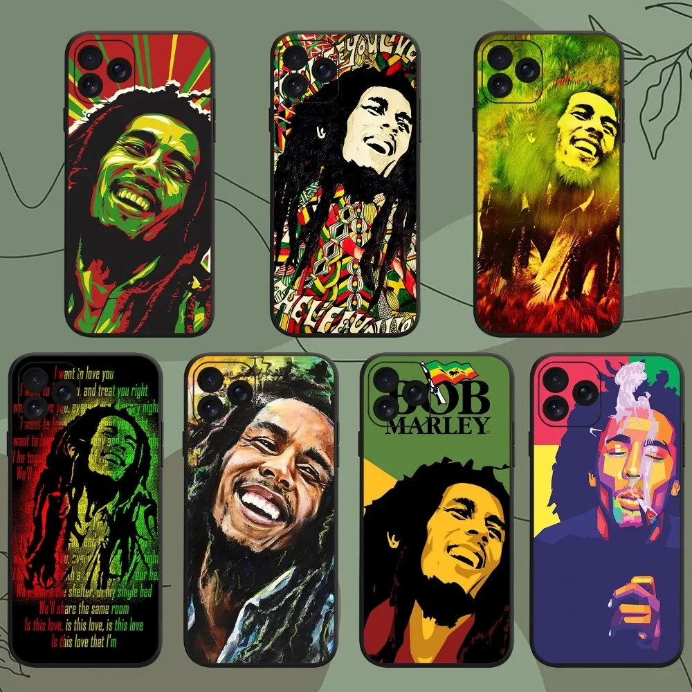 

Singer Bob Marley Rasta Lion Phone Case For iPhone 8 15 11 Mini Xr XS 14 13 12 X Pro Max Plus Shell