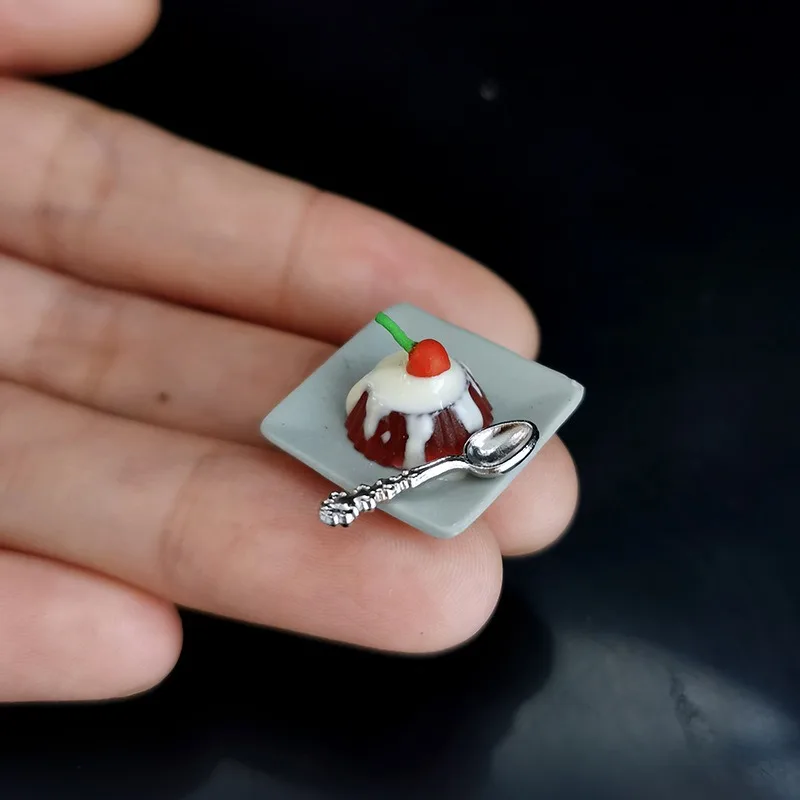 Miniature Toy Model OB11 Dollhouse Accessories Food and Play Photography Ornament Mini Pudding