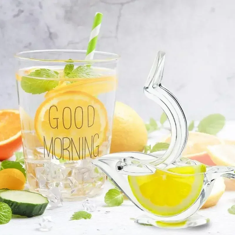 Kitchen Home Slip tool press fruit mini manual juicer, bird shape transparent portable Orange Lemon manual