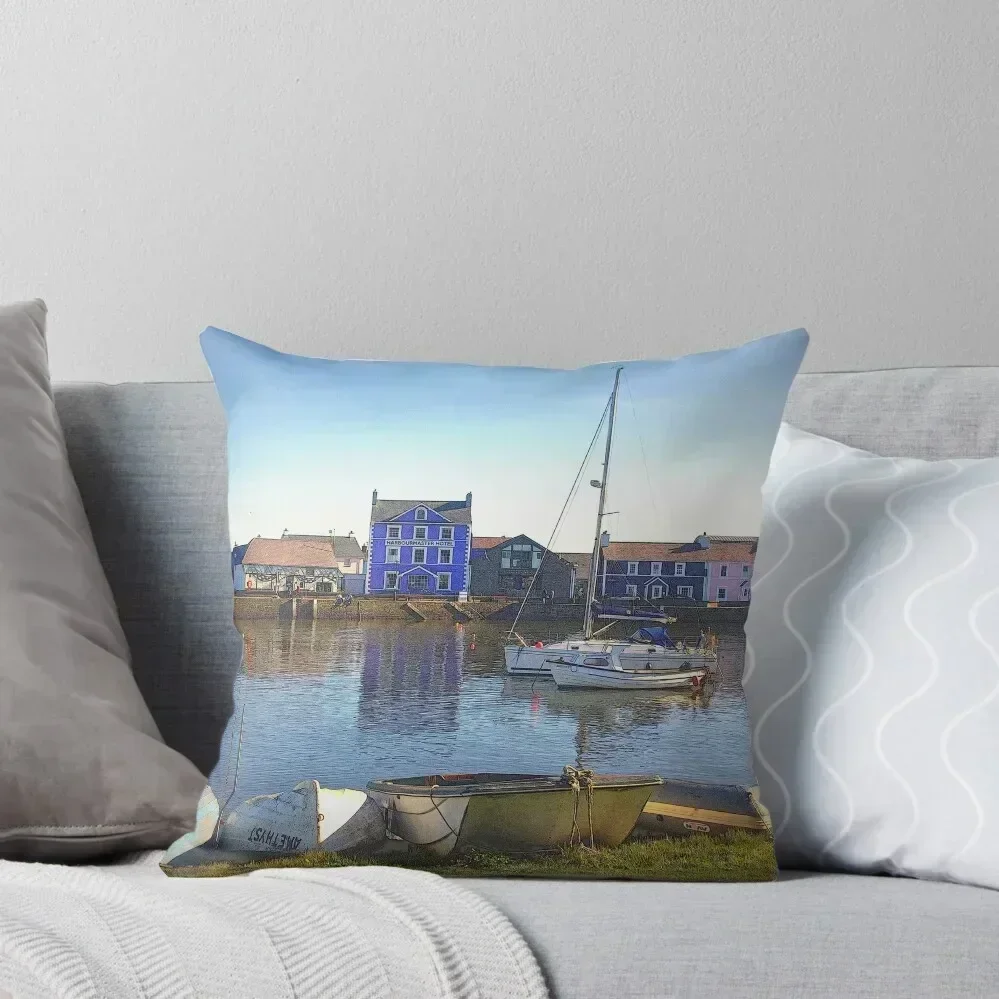 

Aberaeron Harbour Throw Pillow luxury home accessories Sofa Pillow Cover bed pillows Christmas Covers pillow