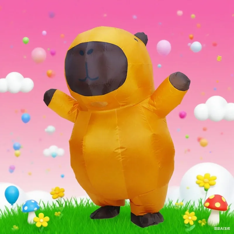 Capybara inflatable costume Kapibala cartoon animal one-piece inflatable costume novelty funny funny Halloween cosplay party dre