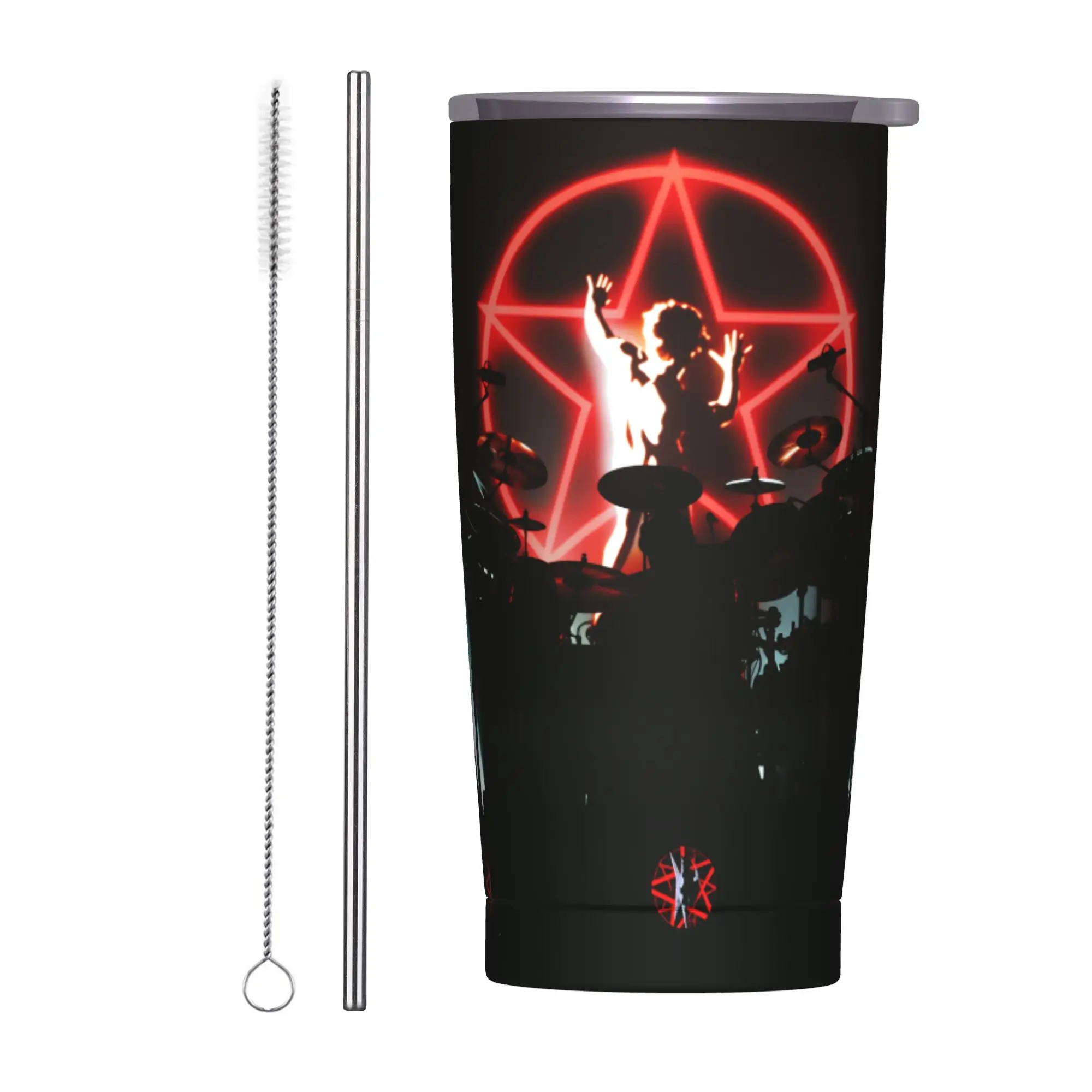 Rush Band Tumbler  Cold Drink Leakproof Stainless Steel Thermal Mug Graphic Car Mugs,