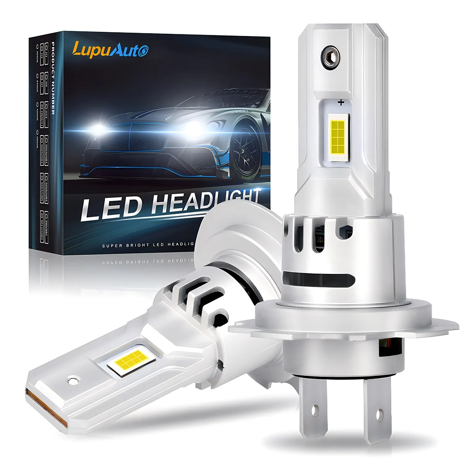 2Pcs H7 LED Headlight Bulb 12V Mini Car Head Lamp CSP3570 Wireless H7 LED Canbus Error Free 20000Lm 6000K White