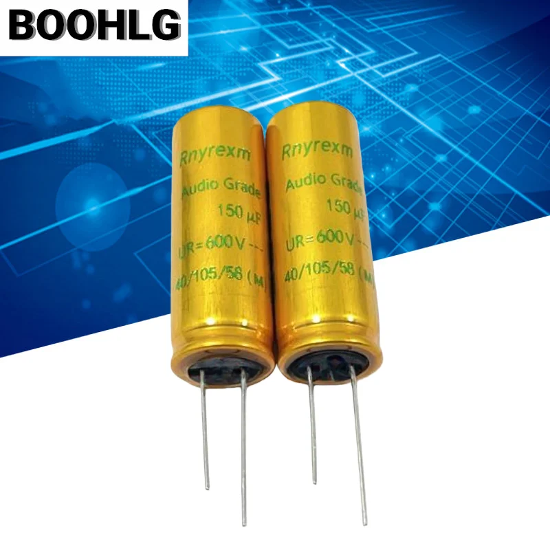 2 قطعة 600 فولت 150 فائق التوهج الجهد العالي الصوت إمدادات الطاقة تصفية مُكثَّف كهربائيًا 150 فائق التوهج 600 فولت 18X50