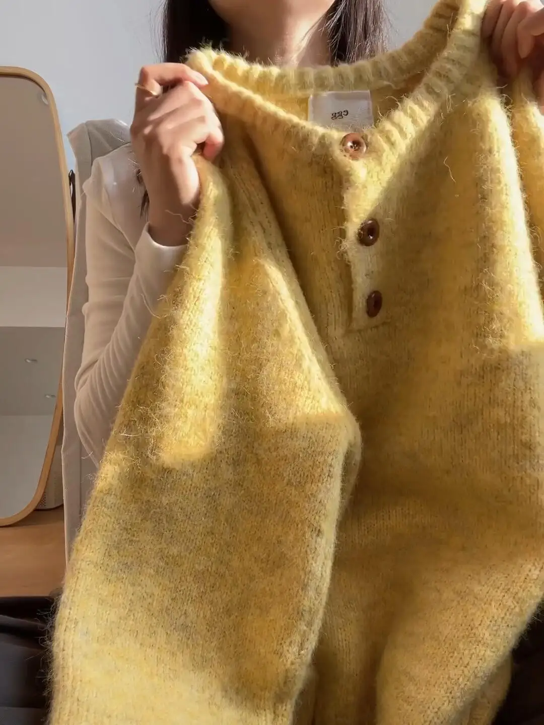 

Autumn Winter Thiened Loose Women's Knitted Long Sve Sweater Cozy ed Sweatirt Commute Sle Faionable