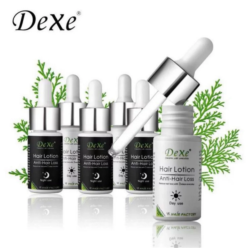 DEXE Hair Lotion Anti-hair Loss Day and Night Serum Nourishing Hair Growth Solution Hair Care Serum Day & Night Drops Set