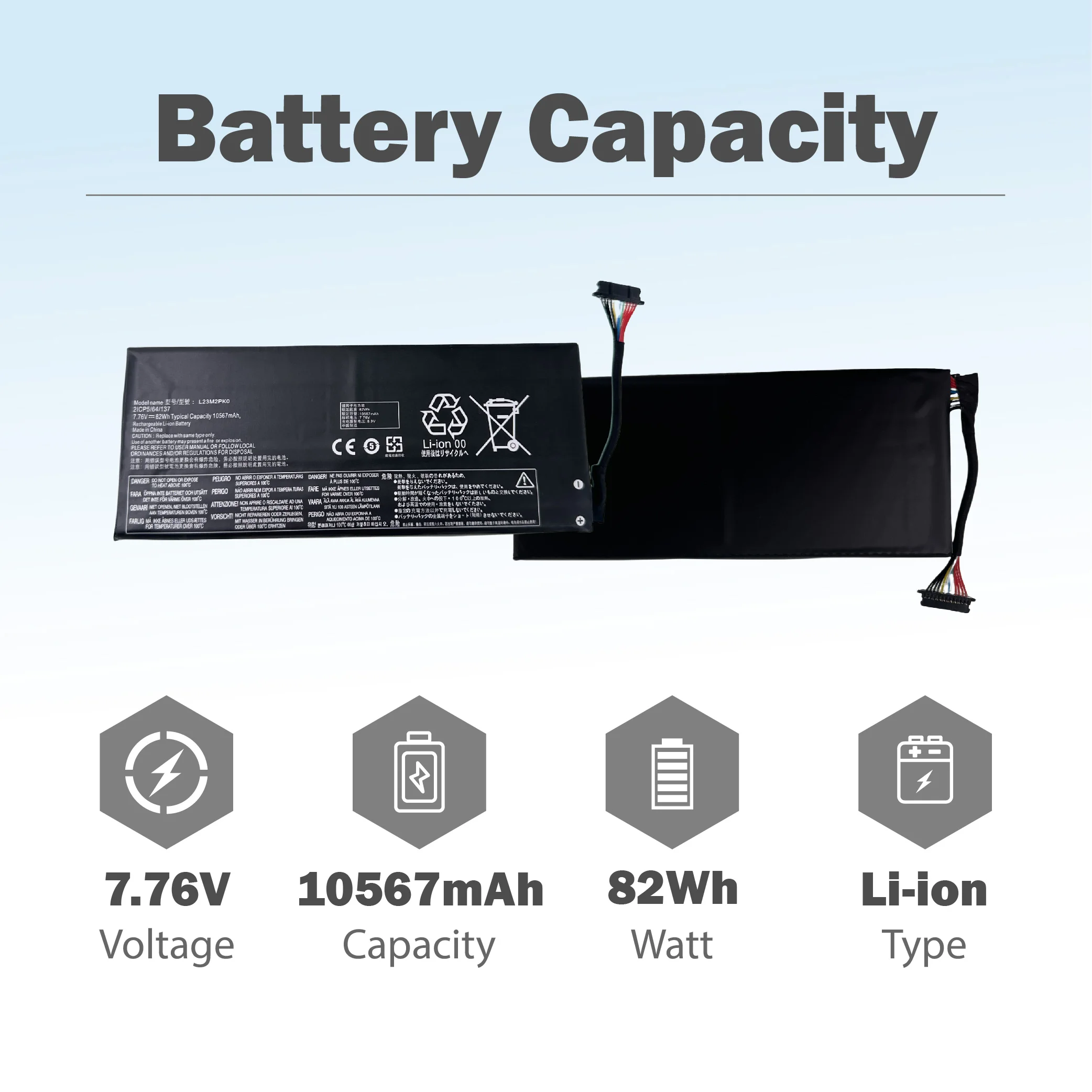 L23M2PK0 Battery L23B2PK0 For Lenovo Legion Go 8APU1 Gaming Handheld PC 82WH 7.7V With Tools Gift