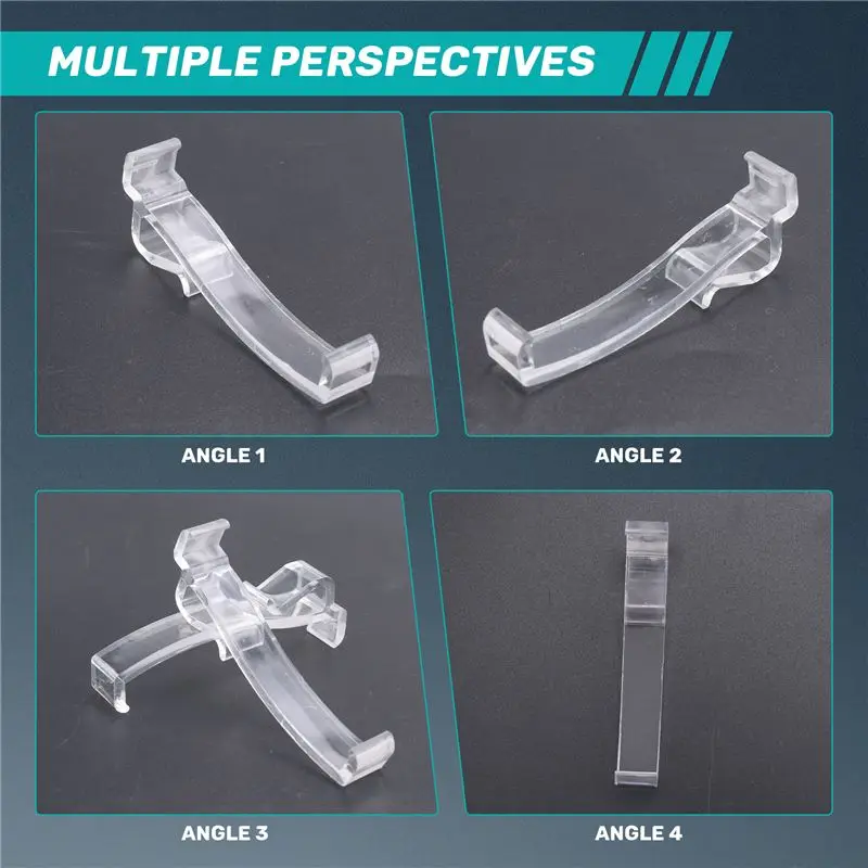 DT19-2.5 Inch Valance Clips Window Blind Clips Clear Plastic Valance Retainer Holder Valance Clips(12 Pieces)
