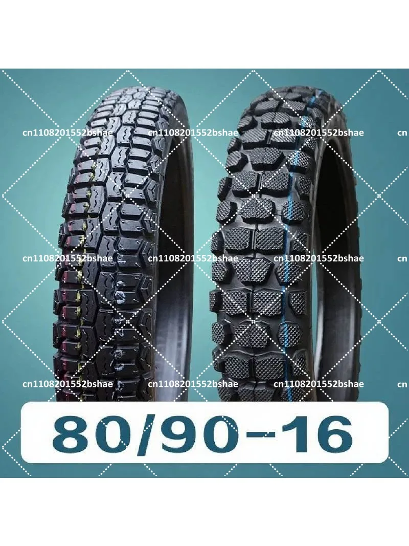 80/90-16 Motorcycle Tires, Anti-slip Outer Tires, Deep-toothed Off-road Tires, 80-90-16 Inner and Outer Tires