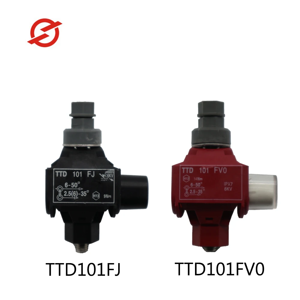 1KV Fire-retardant Insulation Piercing Connector Piercing Clamp Cable Black TTD101FJ & Red TTD101FV0