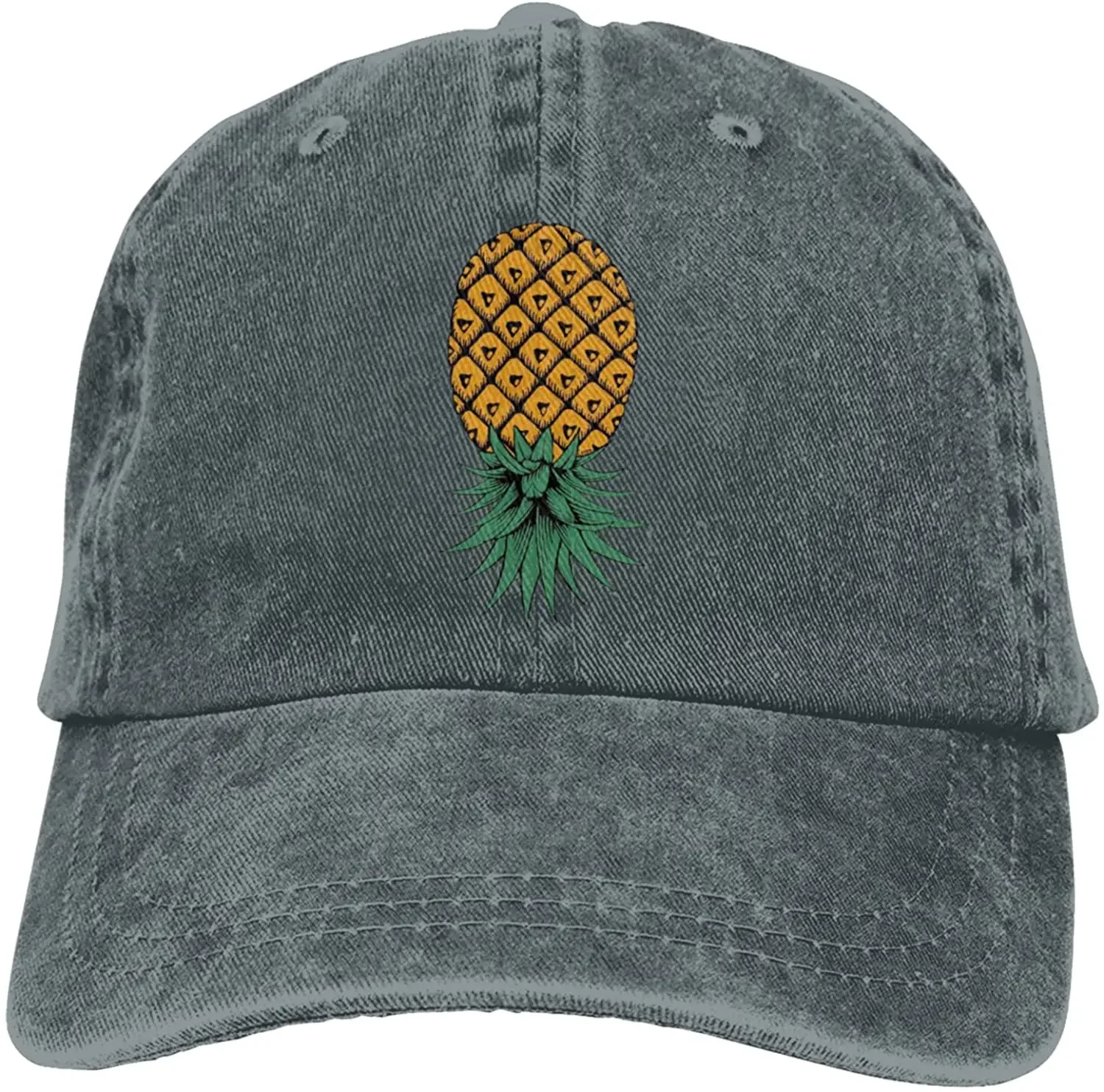 Upside Down Pineapple Baseball Cap Funny Cowboy Hat Unisex Adult Vintage Trucker Hats Adjustable Washable