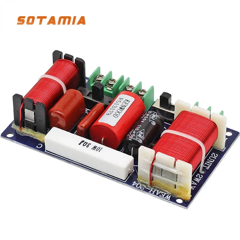 SOTAMIA 2 uds 250W altavoz divisor de frecuencia 2 vías Audio filtro cruzado Tweeter de graves para altavoz de estantería