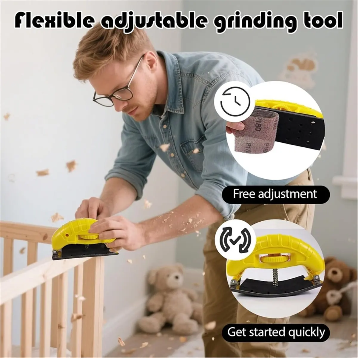 

НОВЫЕ шлифовальные блоки, регулируемый шлифовальный инструмент для автоматического корпуса с эргономичной ручкой, блок для влажной шлифовки