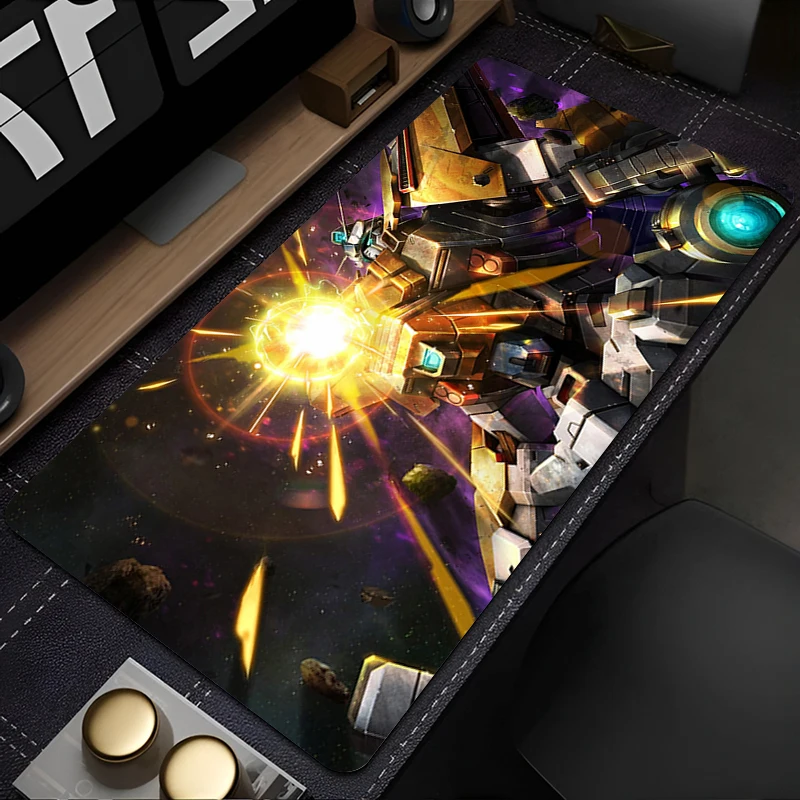Alas Mouse Mechanical Warrior Baru Ukuran Besar, Alas Mouse untuk Game, Kantor, Laptop, Karpet Lembut Anti-selip untuk Desktop PC
