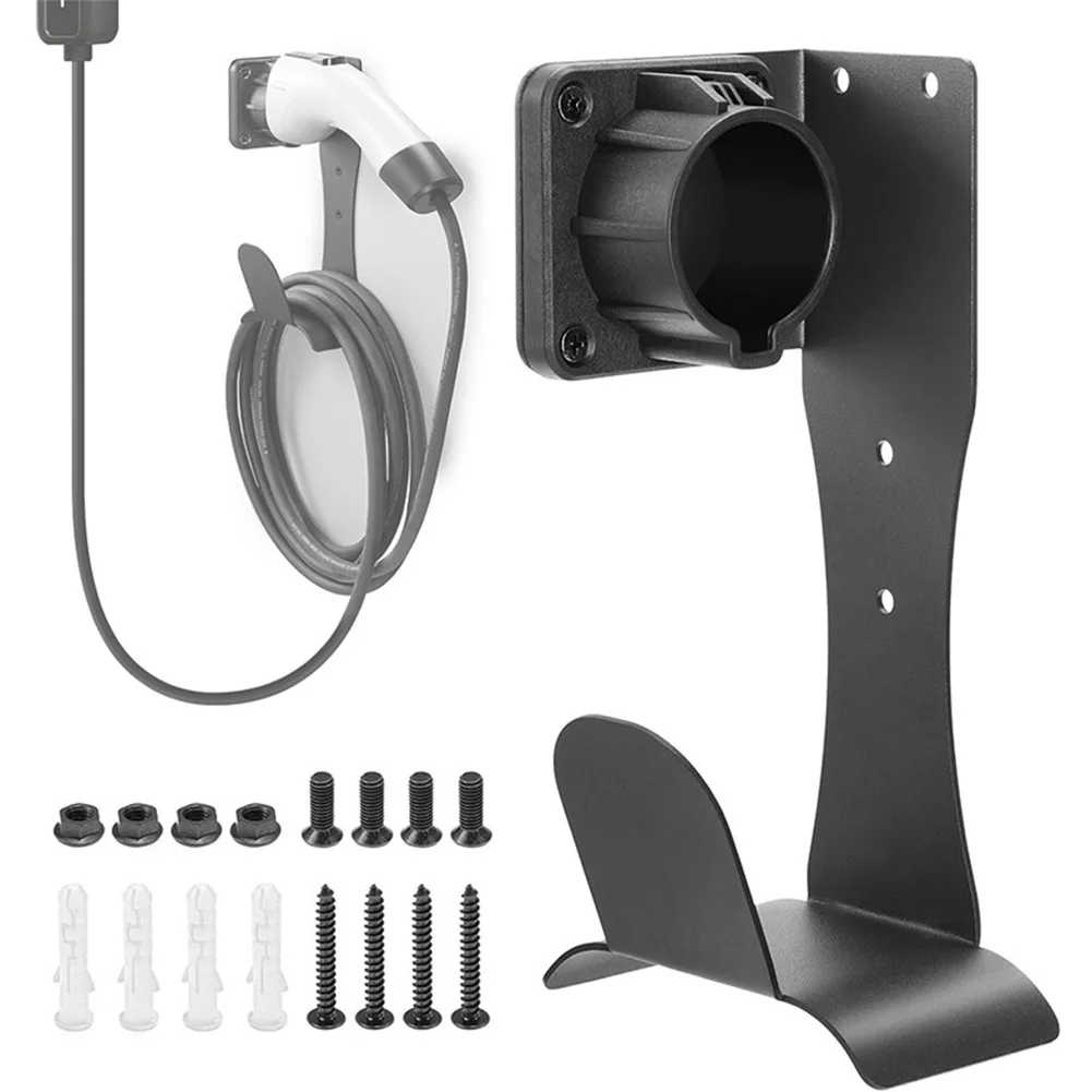 

Charger Holder Wall Mounted Hook Stainless Steel Electric Vehicle Charger Holder Wall Bracket For J1772 Connector