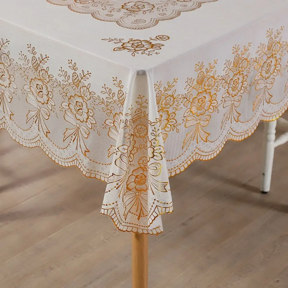 Waterproof Square Tablecloth Anti-Scald Oil Resistant Printed Table Cover Anti Slip Washable Table Mat Wedding Dining Room