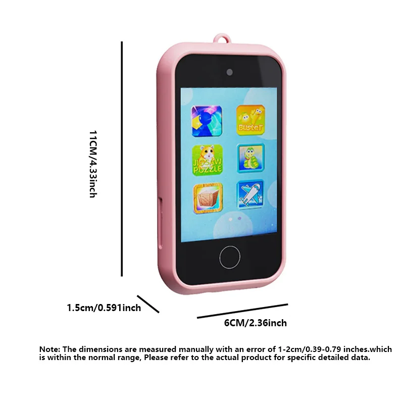 キッズスマートフォンおもちゃ 32GB カード付き タッチスクリーン デュアルカメラ 携帯電話 好ましい誕生日プレゼント 電話遊び 男の子と女の子用