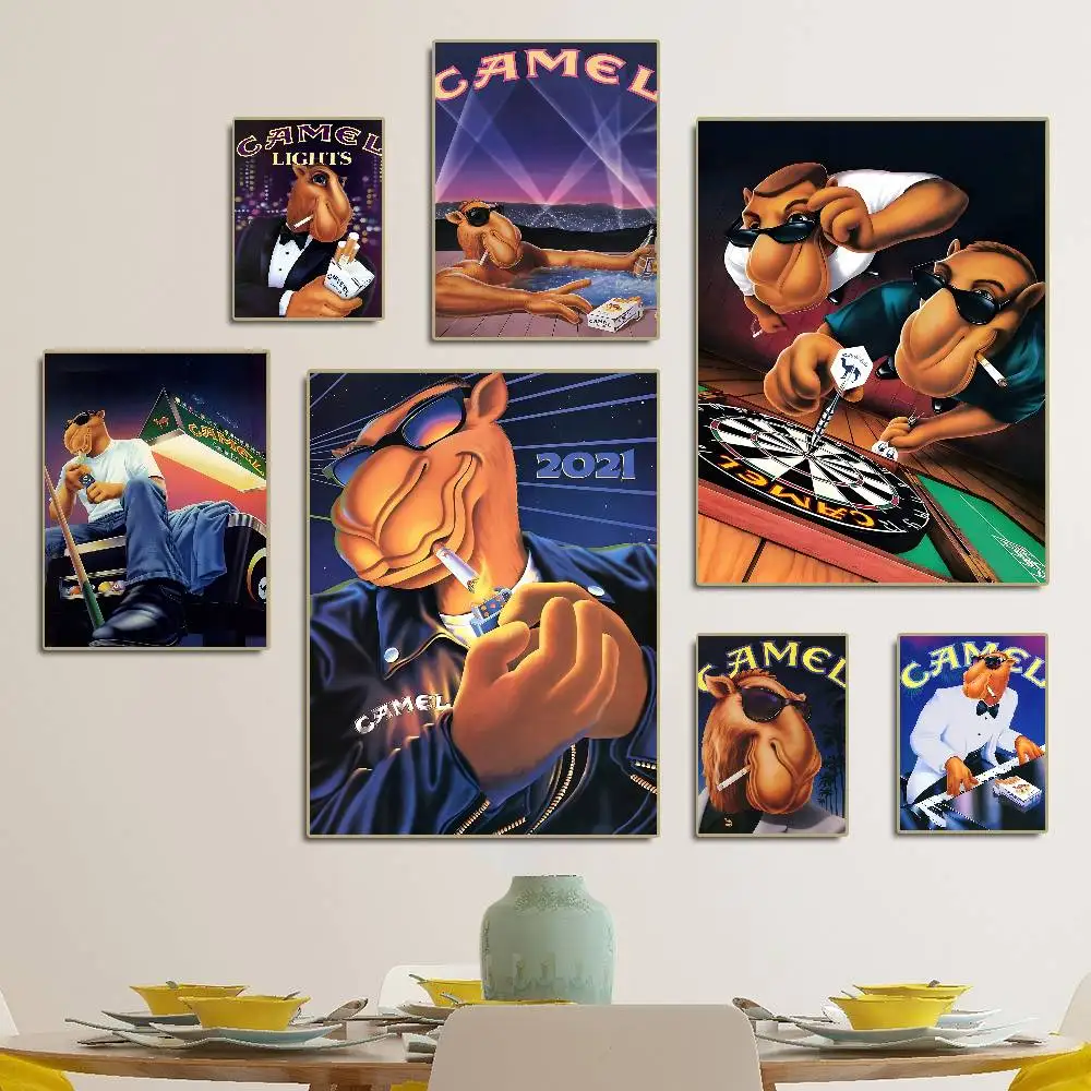 Cool C-Camel DIY Sticky Poster Whitepaper Prints Posters Artwork Vintage Decorative Painting