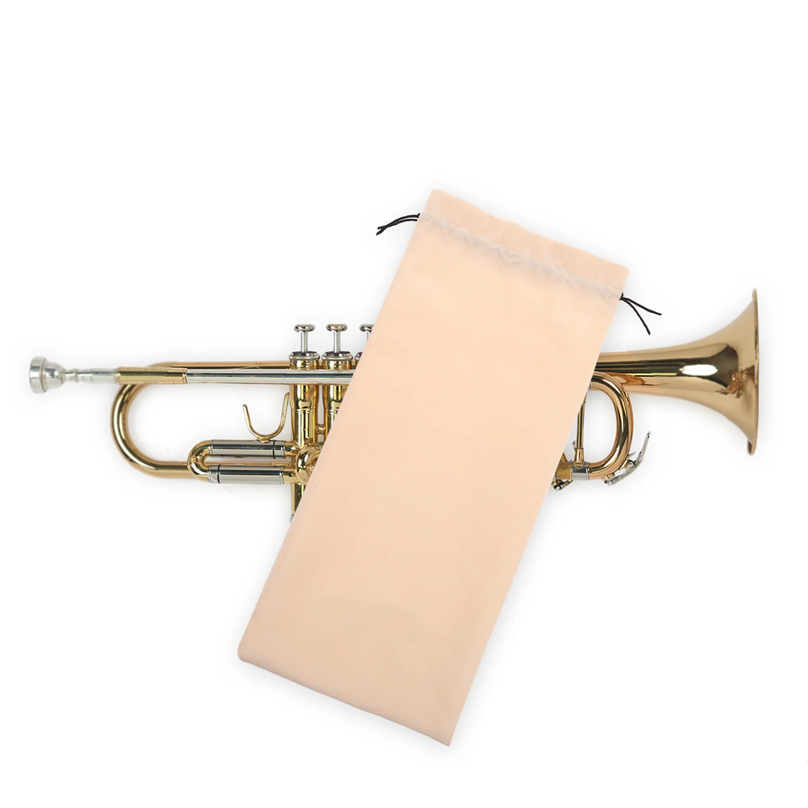 

Drawstring Pouch for Musical Instruments Designed for Bugles and Trumpets Soft Interior Safeguards Against Scratches Fits All