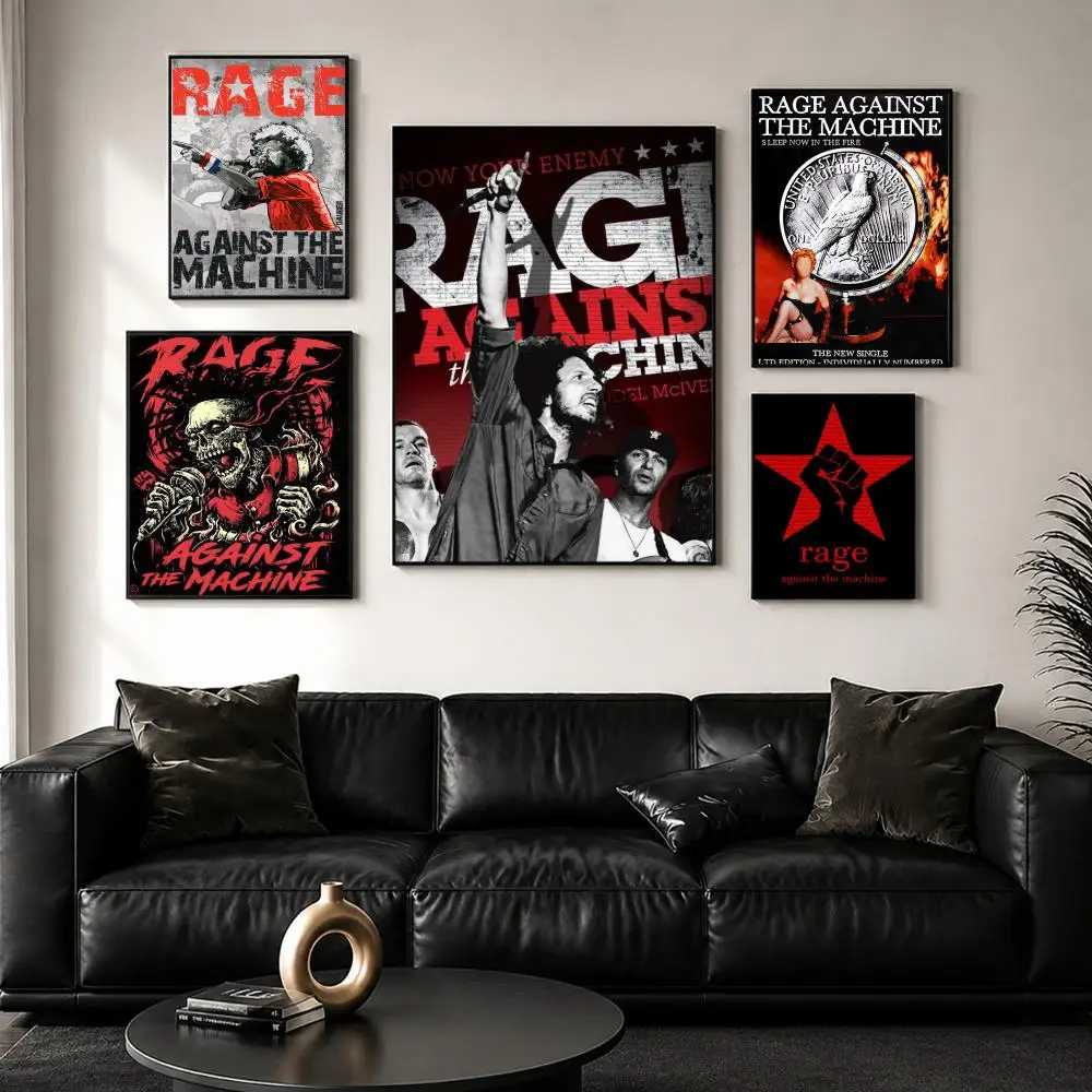 R-Rage A-Against the M-Machine Poster Decorative Wall Art Stickers Mural Photo Print for Home Living Room Hallway Decor