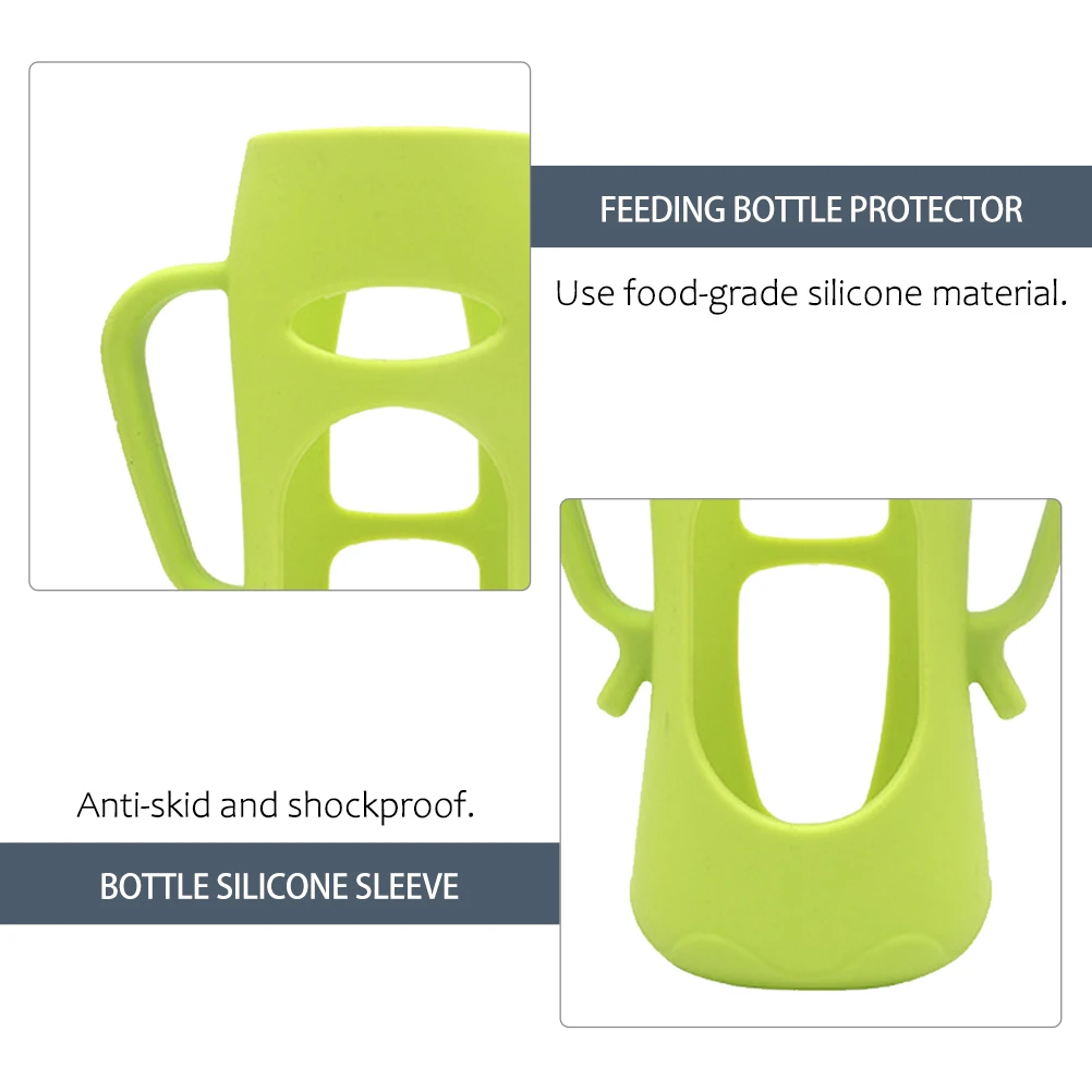 

Silicone Bottle Cover Anti Slip Feeding Protector Lightweight Durable Nursing Sleeve Newborn Bottle Protection Handle