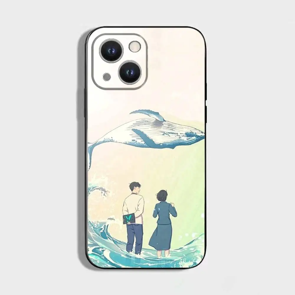 Einfache Walliebhaber-Paar-Handyhülle für iPhone 16,15,14,13,12,11 Plus, Pro Max, XS, X, XR, SE, Mini, 8,7, weiche Silikonhülle in Schwarz