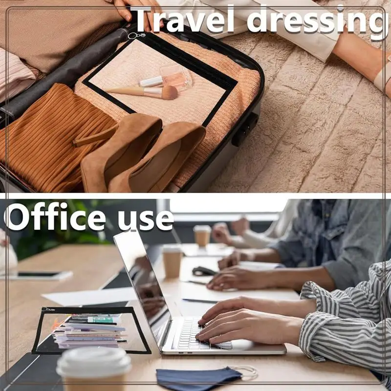 موثوقة-8 أكياس شفافة بسحاب PVC حقيبة مستحضرات التجميل المغلف تخزين أكياس بسحاب لتنظيم اللوازم المكتبية المنزلية، 8 سحاب شفاف با