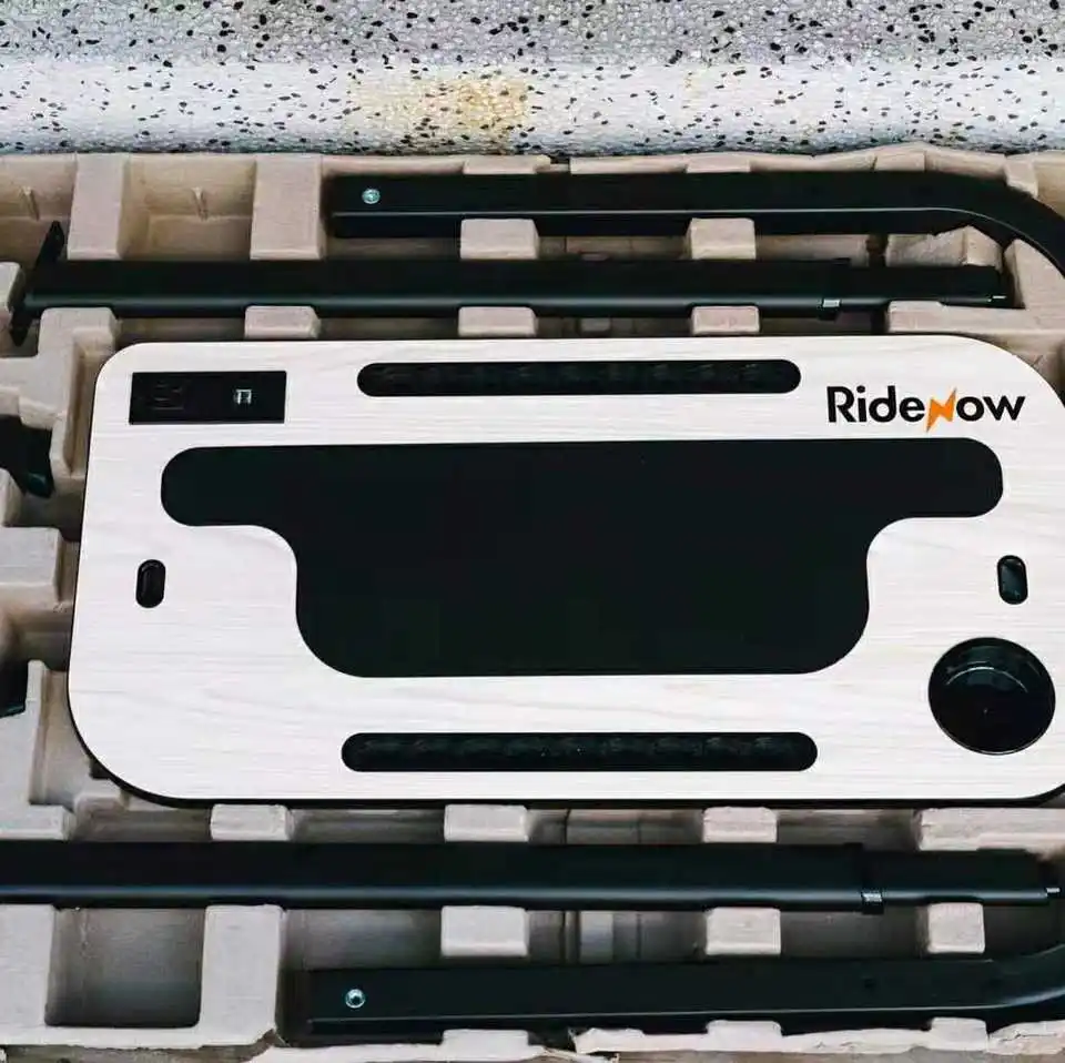 مكتب طاولة تدريب الدراجة مع مقبس USB/AC ارتفاع قابل للتعديل لطاولة تدريب دورة توربو مع عجلات لأجهزة Ipad/PC #3