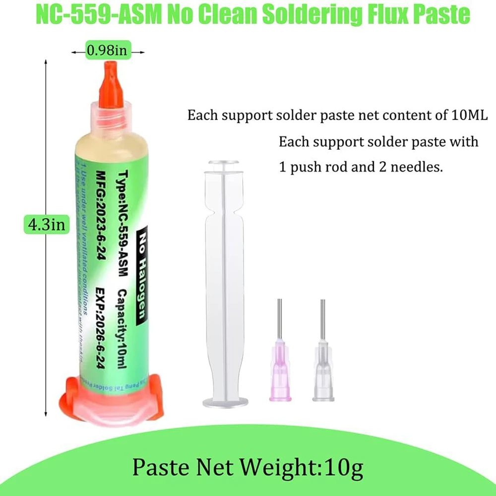 Nc-559-ASM Flussmittel BGA-Kugeln, Flüssiglötmasse für Lötspitzen, 10ml Flussmittel zum Löten ohne Reinigung, Schweißwerkzeuge – Detail 4