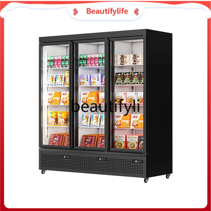 

Refrigerated Freezer Commercial Refrigerator Food Blast Freezer Vertical Temperature Control Display Cabinet