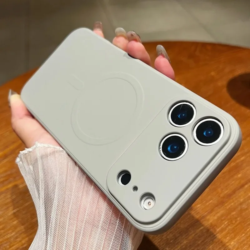 الأصلي السائل سيليكون ل Magsafe جراب هاتف آيفون 17 برو ماكس 16 15 14 13 Mini 12 11 17 برو الهواء المغناطيسي فوندا غطاء