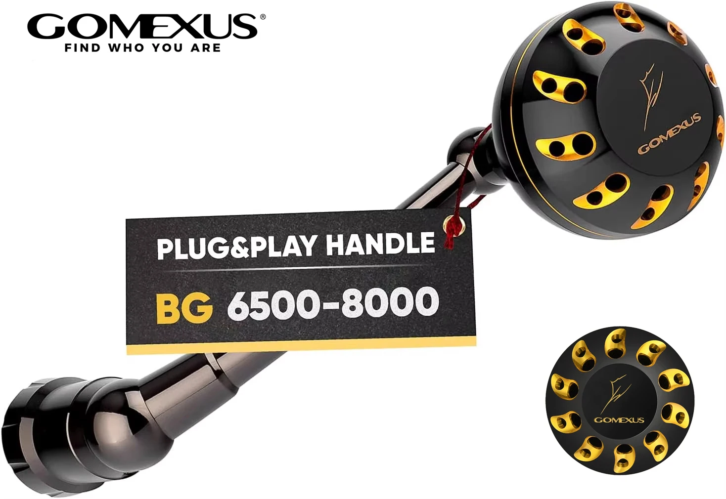 GOMEXUS Power Handle für Daiwa BG 1500-8000 (Wählen Sie die Option für unterschiedliche Größen)【Hinweis】 Nicht für BG SW geeignet. – Detail 1