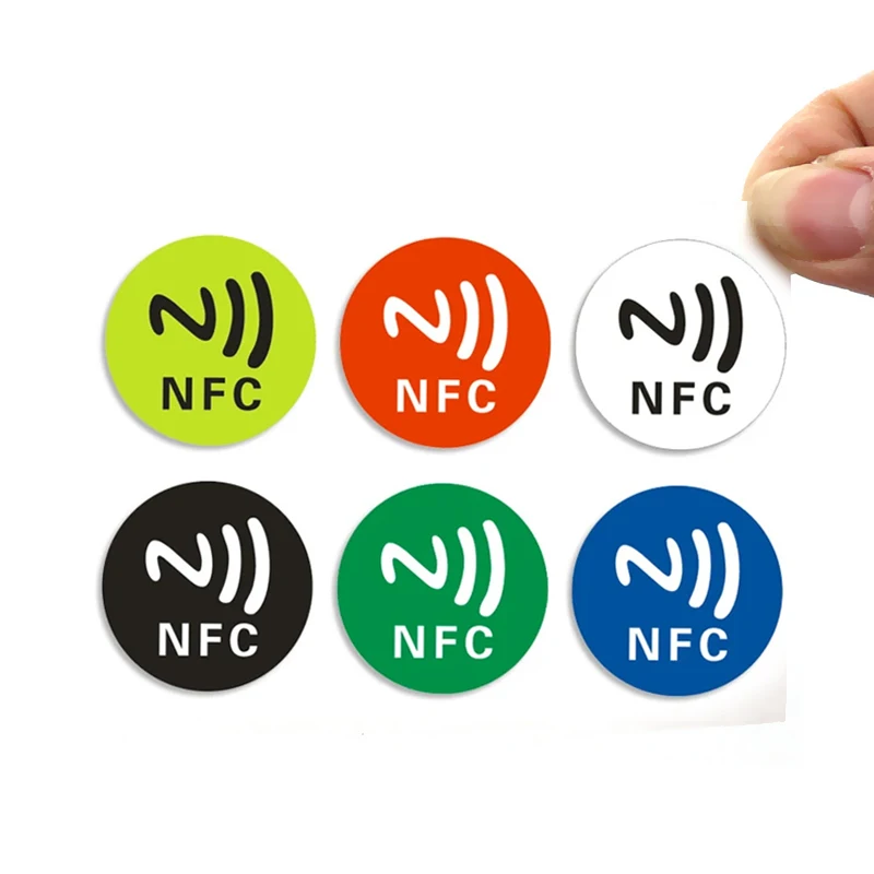 

6Pcs/Set NFC Tag Sticker Programmable Rewritable 13.56MHZ RFID Tags Ntag 213 NFC Chip for Samsung Mobile Phone NFC Payment